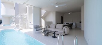 Pool villa with slide karaoke kitchen