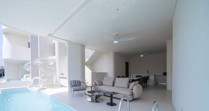 Pool villa with slide karaoke kitchen