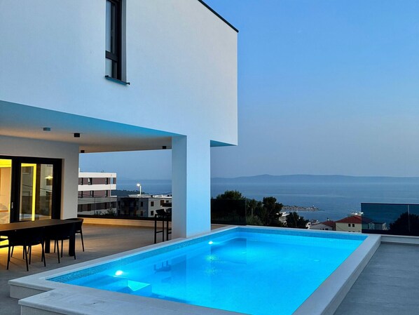 A heated pool