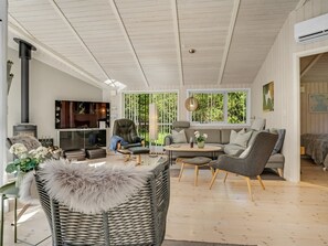 Télévision, cheminée