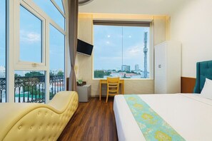 Deluxe Double Room, City View | Desk, free WiFi, bed sheets