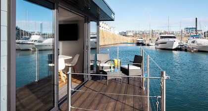 Ormer floating pod in St Helier Marina
