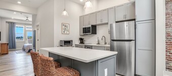 Pocahontas | Downtown Condo w/ Balcony, Marina Views + Fireplace Near Cape Charles Beach