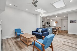 Smart TV, fireplace - Maryland | Rooftop Terrace w/ Marina Views, Walk Downtown Cape Charles + Cozy Fireplace (Cape Charles)