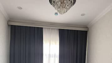 In-room safe, desk, laptop workspace, iron/ironing board