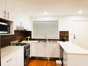 Microwave, oven, stovetop, dishwasher