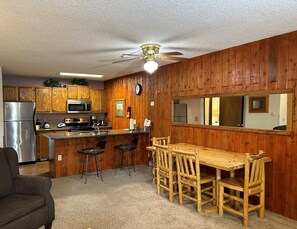 Fridge, microwave, oven, ice maker