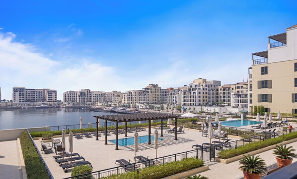 Aerial view - Boho Bayfront 1BR La Sirene Seaport View (Dubai)