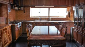 Shared fridge, microwave, oven, stovetop