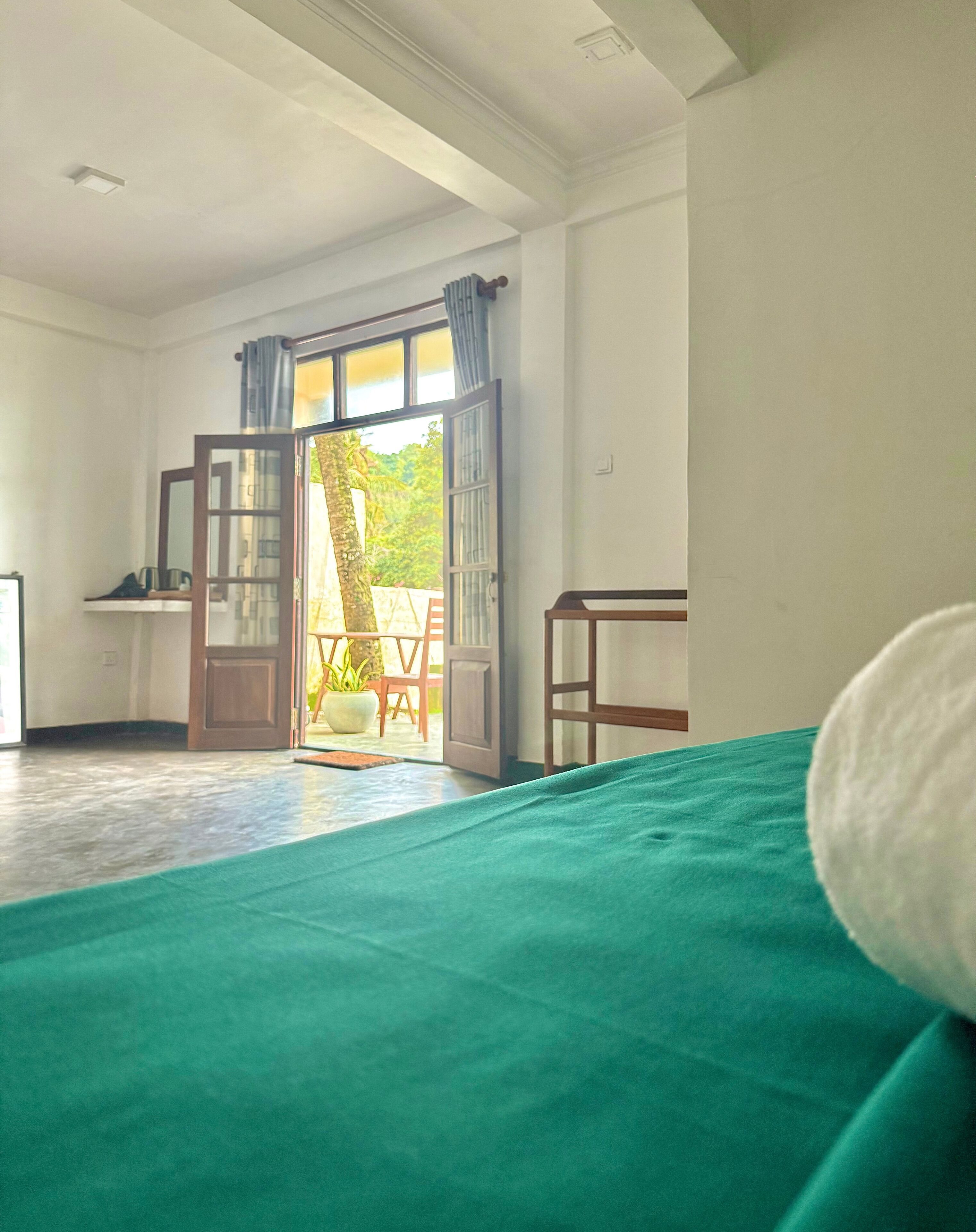 Individually decorated, individually furnished, desk, laptop workspace