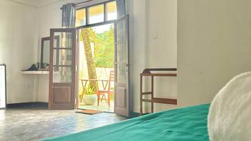 Individually decorated, individually furnished, desk, laptop workspace