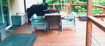 Private location-4-bedrooms with 8 beds and lots of parking.