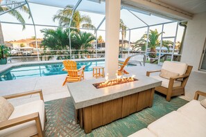 A heated pool