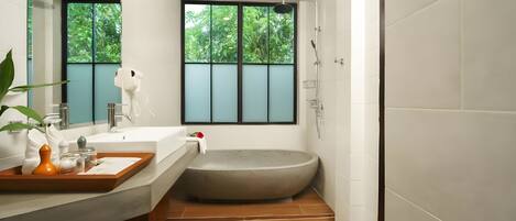 Habitación, 1 habitación, para fumadores, balcón | Baño