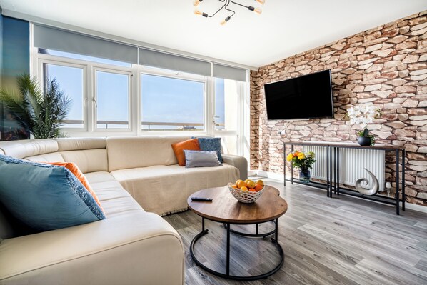 Appartement, 1 chambre, vue jardin | Salle de séjour