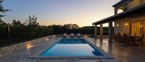 A heated pool