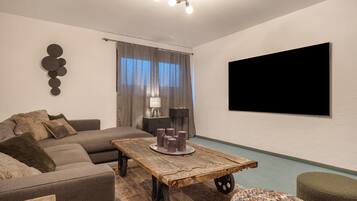 Villa | Living area | Fireplace