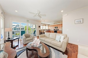 Living area - Moon Shadow South - Bean Point 3bed - Powered by Island Real Estate (Anna Maria)