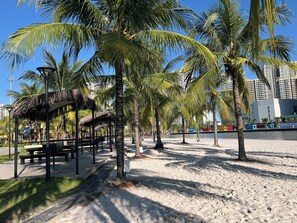 On the beach, white sand, free beach shuttle, free beach cabanas