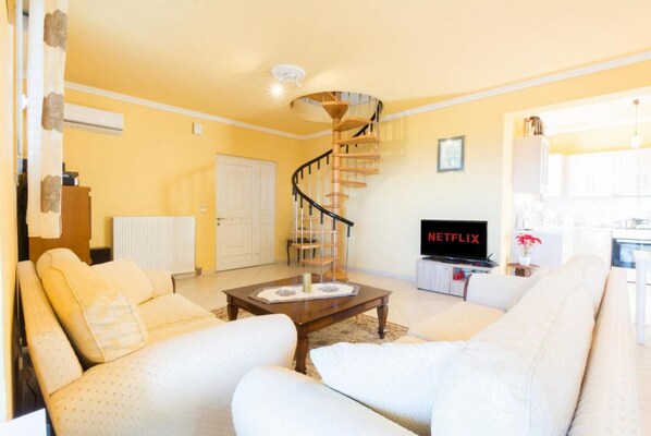 TV, fireplace, DVD player