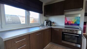 Fridge, oven, stovetop, dishwasher