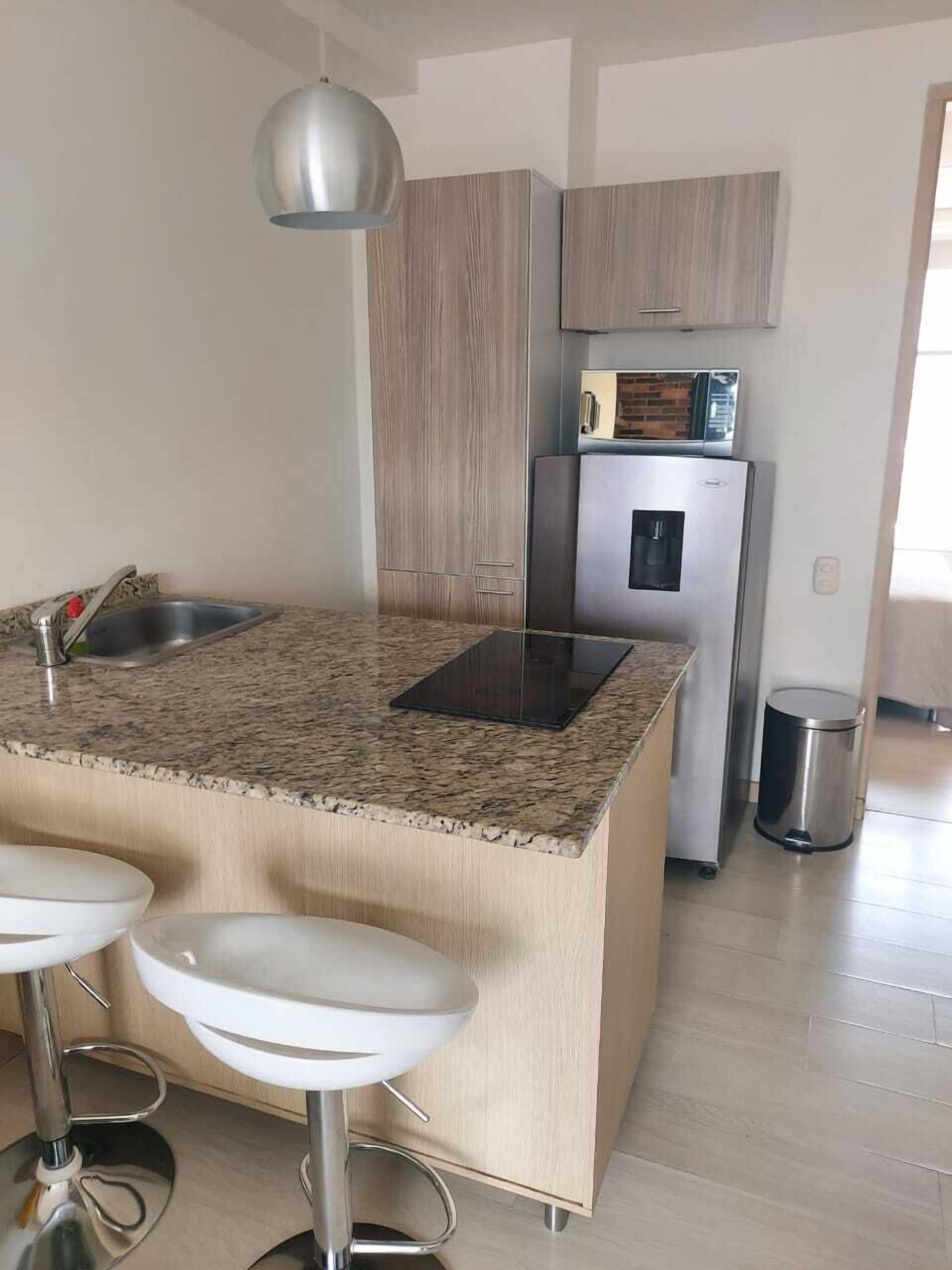 Microwave, blender, griddle, cookware/dishes/utensils