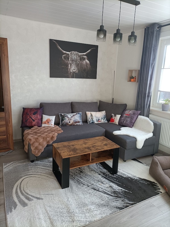Smart TV, fireplace