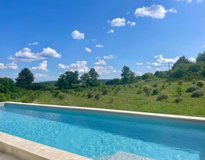 Pool - "Beau Gite" House with Private Pool, Private Terrace and Wi-Fi (Le Garn)