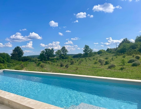Pool. "Beau Gite" House with Private Pool, Private Terrace and Wi-Fi