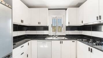 Kühlschrank, Mikrowelle, Ofen, Geschirrspüler