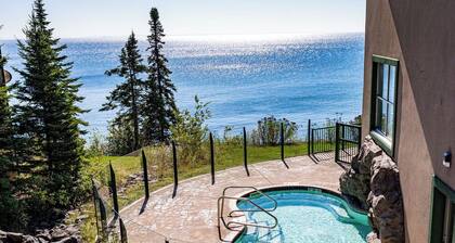 Penthouse king suite with pool & hot tub
