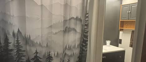 Towels, soap, shampoo, toilet paper
