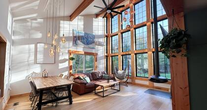 Modern Chalet by Mt. Sunapee with Spa