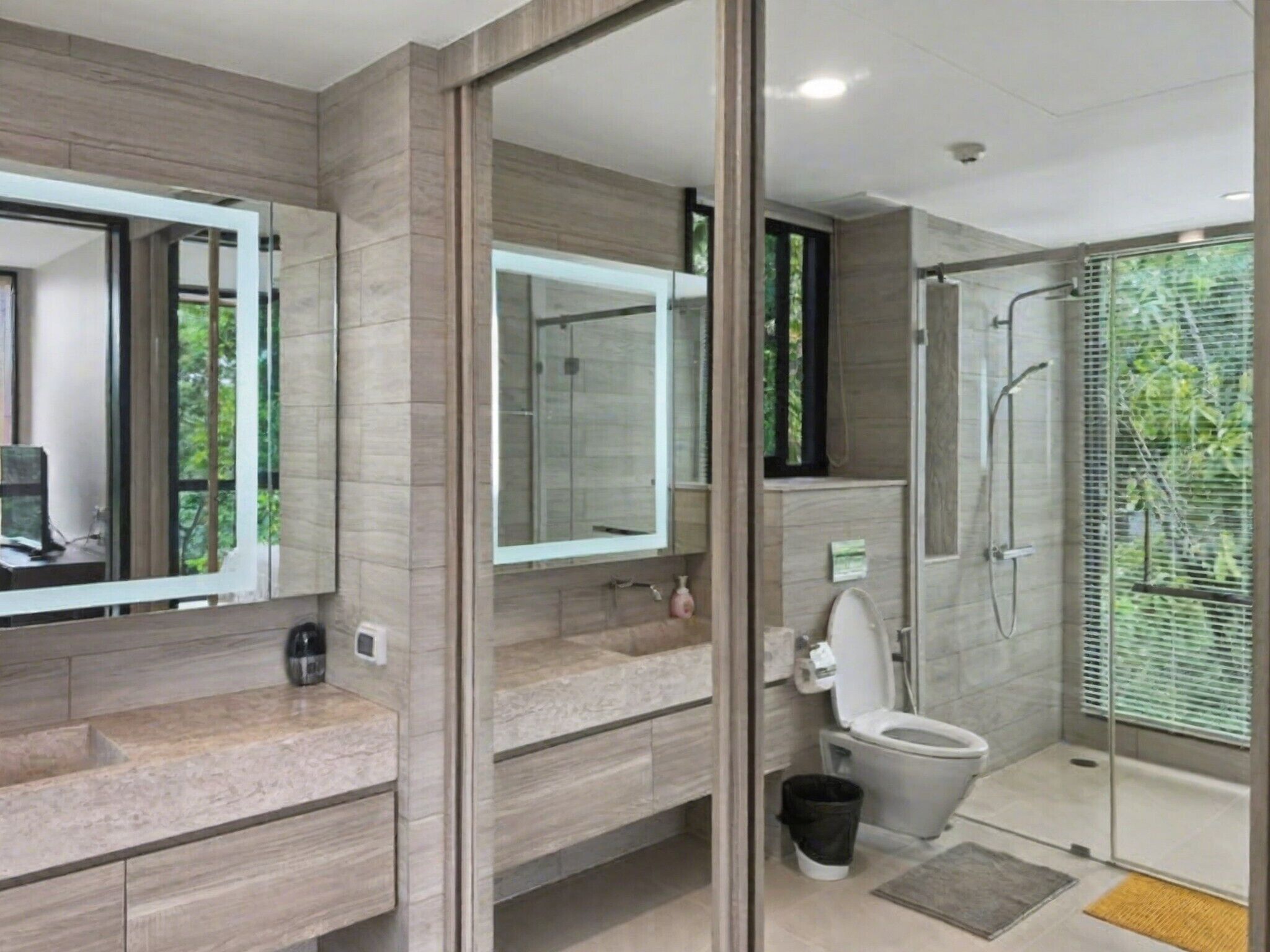 Apartment, 2 Schlafzimmer, barrierefrei, Balkon | Badezimmer