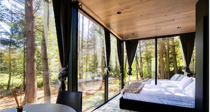 MIRROR CABIN IN THE FOREST WITH HOT TUB