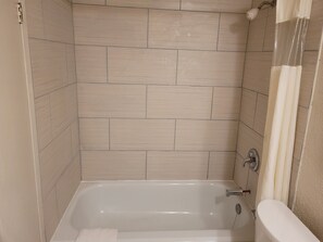 Family Apartment | Bathroom | Combined shower/tub, free toiletries, towels, soap