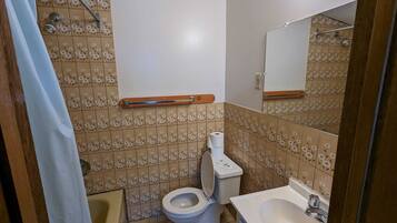 Soap, shampoo, toilet paper