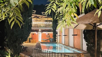 A heated pool