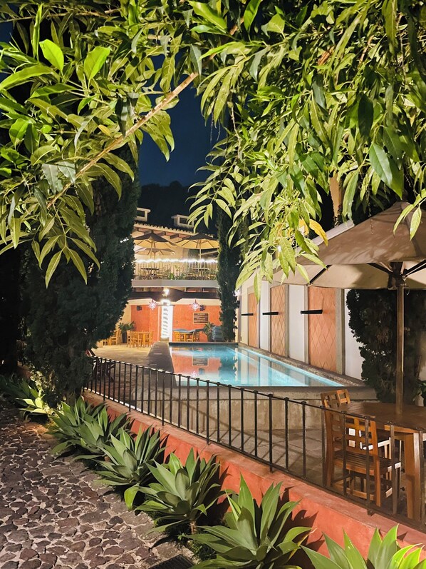 A heated pool