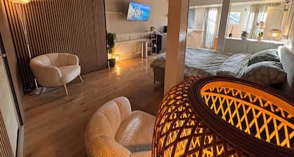 Apartment with private terrace and sauna indoor.