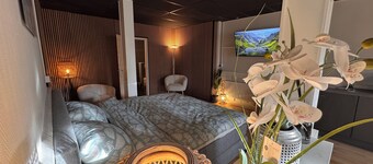 Apartment with private terrace and sauna indoor.