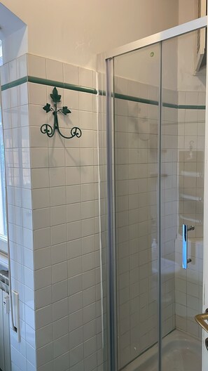 Séchoir à cheveux, serviettes fournies, savon, shampooing