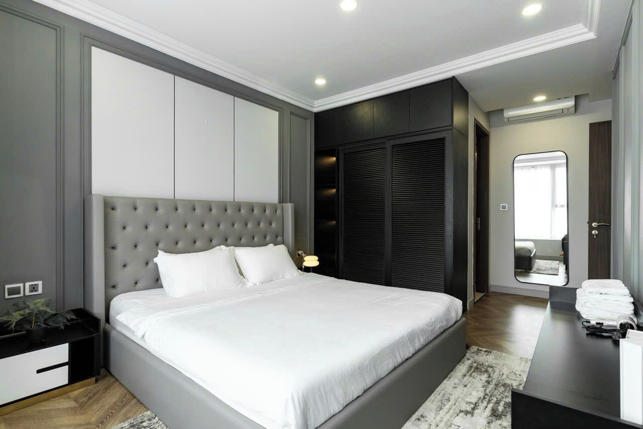 ลักซ์ชัวรี่อพาร์ทเมนท์, วิวสวน | ผ้าปูที่นอนฝ้ายอียิปต์, เครื่องนอนระดับพรีเมียม