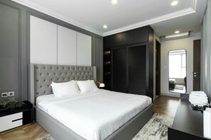 奢華公寓, 花園景觀 | 2 間臥室、埃及棉床單、高級寢具、舒適加層