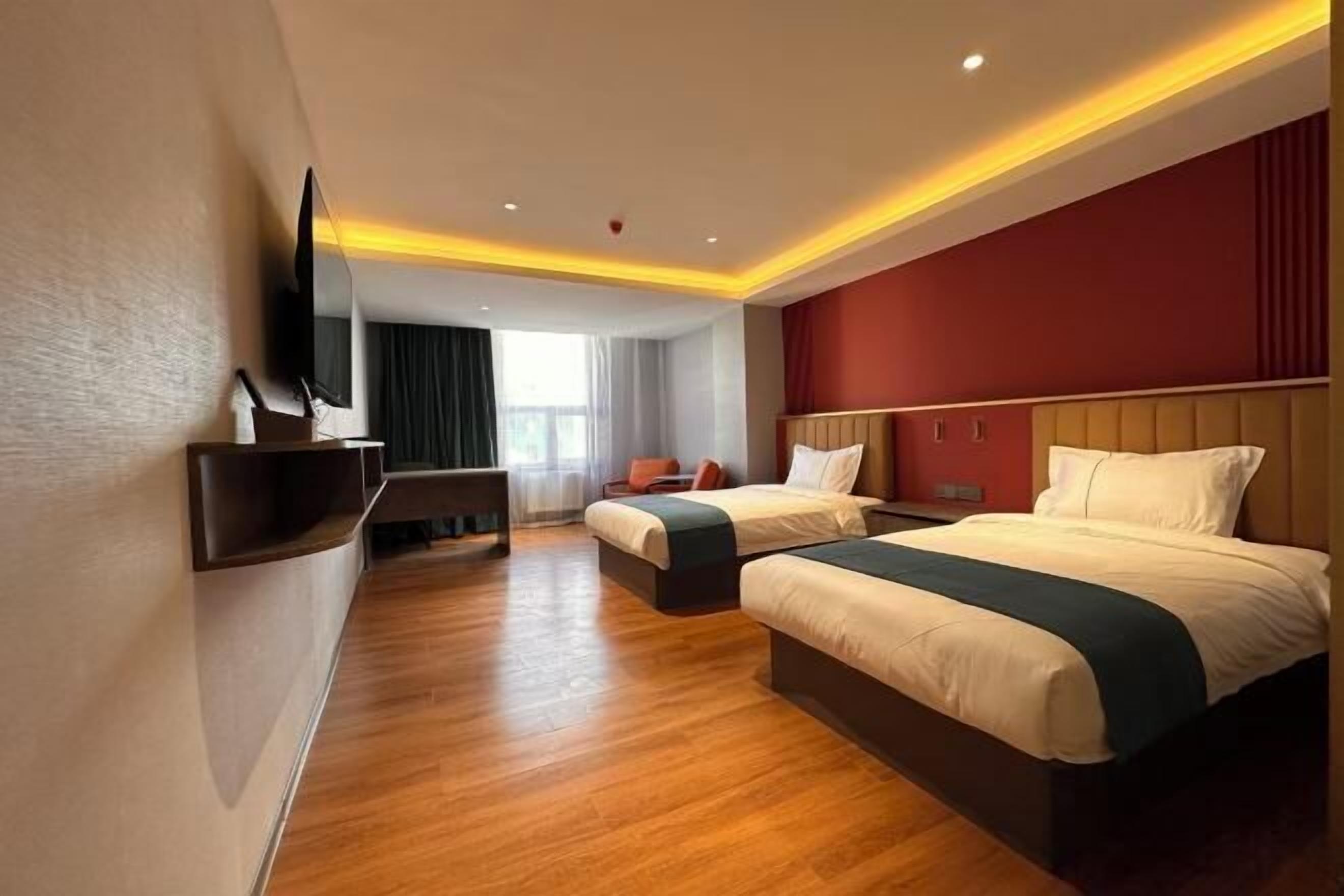 Premium bedding, down comforters, memory foam beds, desk