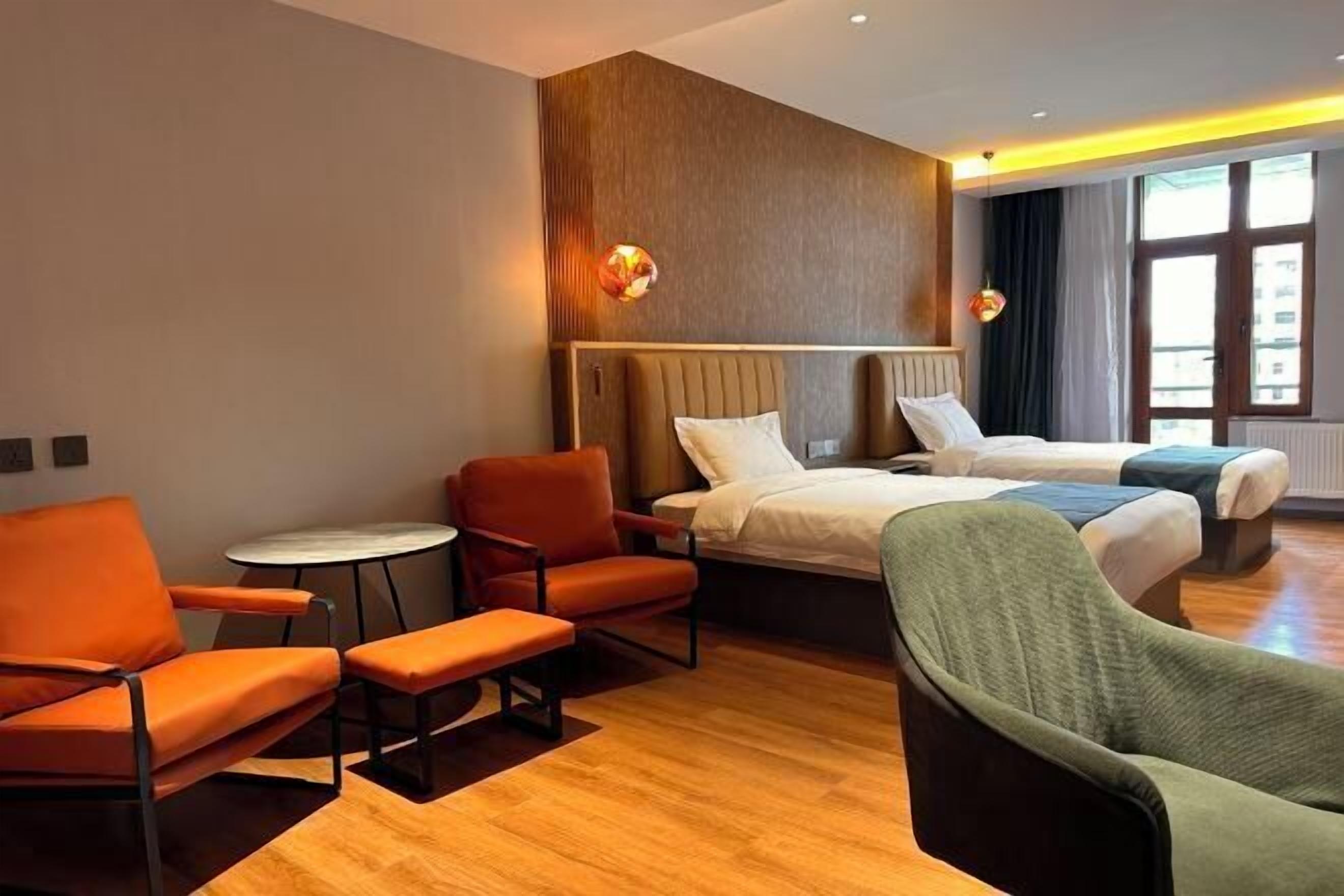 Premium bedding, down comforters, memory foam beds, desk