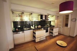 Microwave, oven, stovetop, dishwasher