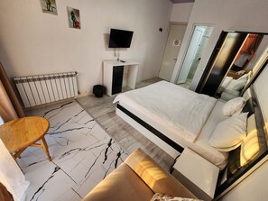 Standard Double Room, Balcony, City View | Desk, laptop workspace, blackout drapes, iron/ironing board