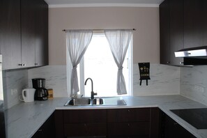 Oven, stovetop, dishwasher, toaster