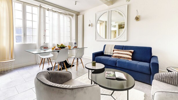 Apartment, Non Smoking, Kitchen | Living area - Stylish 1BR by Luxembourg Garden (Paris)